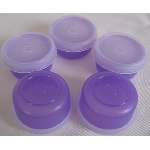 Tupperware Smidgets 1 Oz Bowl Set of 5 Purple by