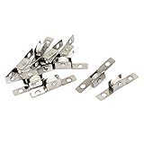 uxcell　ウィンドウプーリー　キャビネット　金属　プラスチック　シルバートーン　ホワイト　10個入り