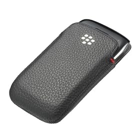 BlackBerry ACC-41817-201 Bold 9790 Leather Pocket - Black / Black