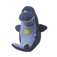 Multipet Deedle Dude Singing  Shark Plush Dog Toy, 8-Inch, Blue