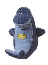 Multipet Deedle Dude Singing  Shark Plush Dog Toy, 8-Inch, Blue