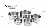 SERIE DE 5 CASSEROLES INOX INDUCTION SCHUMANN