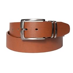 Mens New High-Gloss 1.5 Inch Tan Belt by Landes