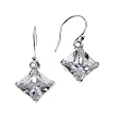ZEEme Ohrhaken aus 925er Sterling Silber und einem weißen 7mm großen Zirkonia 298230007