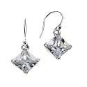 ZEEme Ohrhaken aus 925er Sterling Silber und einem weißen 7mm großen Zirkonia 298230007