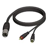 Produkt-Bild: ah Cables ProCab Serie REF703 Twin Instrumentenkabel XLR male auf 2 x Cinch male 1,5 m
