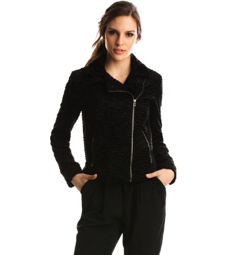 Armani Exchange Faux Lamb Moto Jacket