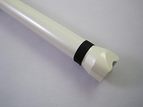 White Pearl PVC Shakuhachi Japanese Flute 1.8 in D Tuned 432HZ (Urban Model + binding black nylon)