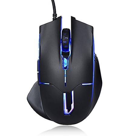 Xcords (TM) ZM700-2500DPI Optical Programmable Wired Gaming Mouse for PC/Laptop/Desktop, 7 Soothing LED Colors, 6 Buttons