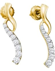 14KT White Gold 0.50 CTW Diamond JOURNEY Earrings