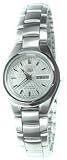 Women's Seiko 5 Automatic Silver Textured Dial Stainless Steel