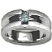 .32 CT MENS PRINCESS CUT BLUE DIAMOND WHITE BAND