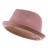 Upturn Pinstripe Fedora Hat - Pink W20S61D