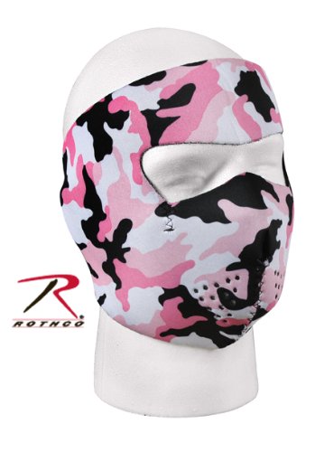 Pink Camouflage/Black Reversible Facemask