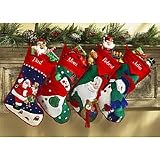 Personalized Applique Velvet Christmas Stockings