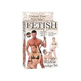 Pipedreams Fetish Fantasy Wild Cat Bondage Set with Adjustable Fur Cuffs, Collar, Tether/Leash and Leopard Love Mask
