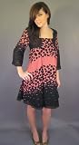 Twinkle by Wenlan Black & Red Leaf Print Tent Dress