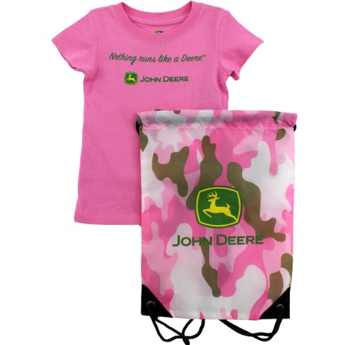 John Deere Girls Pink T-Shirt Rucksack SQ2952P
