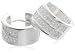 Fred Bennett Mens E2172C Clear Cubic Zirconia Pave Hoop Earrings