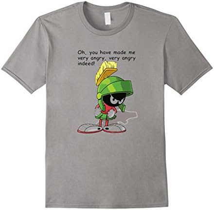 Men's Marvin The Martian Looney Toons Cartoon Funny T Shirt XL Slate