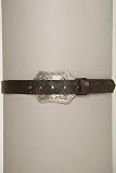 Diesel Black Gold Upside-Up Dark Brown Leather Belt