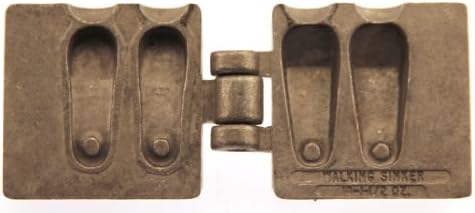 LIL MAC MIDGET Fishing Do it yourself Mold - Walking Sinker Weight #14 - 1-1/2oz