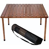 Table in a Bag W2716 Original Low Wood Portable Table with Carrying Bag, Brown