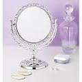 Silvertone Ornate Free Standing Mirror