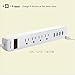 Bestten USB 4-Outlet Surge Protector / 4 2.4A USB Charging Ports (4.2A Shared), 6-Foot Cord