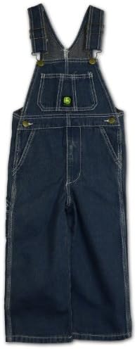 John Deere Kids Boys Soft Washed Denim Bib Overall - Sizes: 4-7