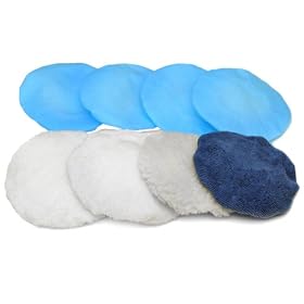 Chicago Power Tools 39606 5-Inch to 6-Inch 8-Piece Waxers Bonnet Set