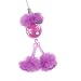 Hand Crafted Cellular Phone Charm - Pom Pom Friend - Purple