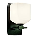 IMAGE OF Kichler Lighting 42267AVI Brinbourne Light Wall Sconce, Anvil Iron with Satin-Etched Cased Opal Glass