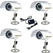 VideoSecu 4 Weatherproof Day Night Security Camera 420 TV lines with Power Supply WAA