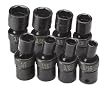 SK Hand Tools 33300 8-Piece 3/8-Inch Drive 6 Point Swivel Fractional Impact Socket Set