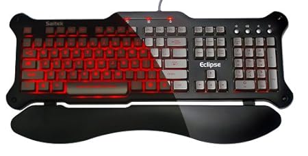 Saitek Eclipse Backlit Keyboard - Red LED ( PZ30AUR )