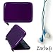 Purple Carbon Fiber Durable Slim Protective Eva Storage Cover Cube Carrying Case with Mesh Pocket For The Tegra 3 packed ASUS Eee Pad MeMO Android 7″ Tablet + Includes a Crystal Clear High Quality HD Noise Filter Ear buds Earphones Headphones 3.5mm Jack 370T