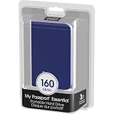 Western Digital My Passport Essential 160 GB USB 2.0 Portable Hard Drive (Intense Blue)