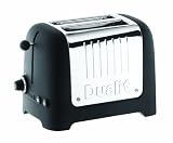 Dualit 26005 2 Slice Soft Touch Lite Pop Up and See Toaster, Black