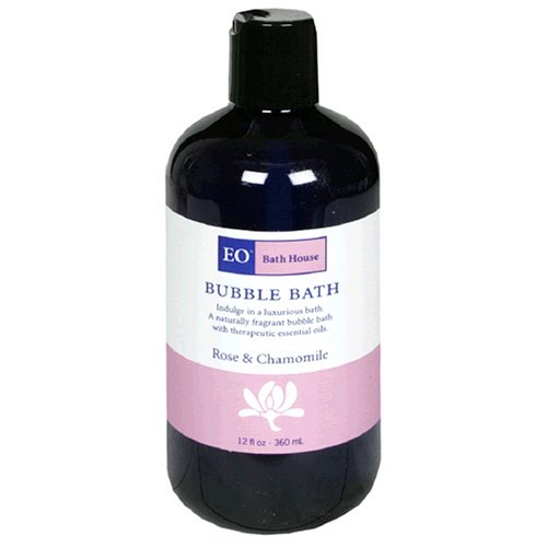 EO Bubble Bath, Rose & Chamomile, 12-Ounce Bottles (Pack of 3)