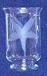 Individually Hand Etched Starfish Glass Candle Shade 8"h Set / 2