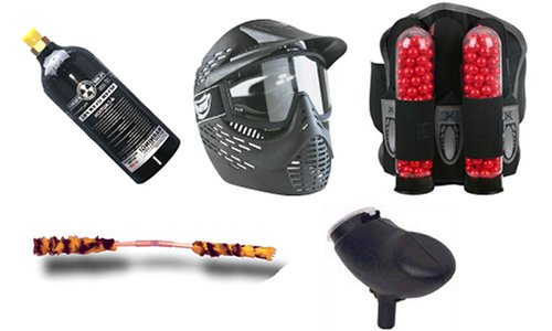 Paintball Starter Package 1 Mask + Tank + Hopper + Harness