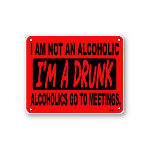 I Am Not An Alcoholic I'm A Drunk Bar Sign
