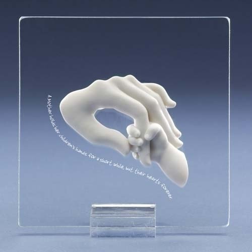 Pack of 4 Lasting Expressions Mother Holds Baby's Hand Verse 3D Plaques 6.25