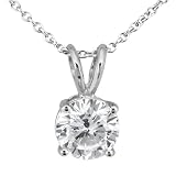 1.50ct. Round Diamond Solitaire Pendant in Platinum thumbnail