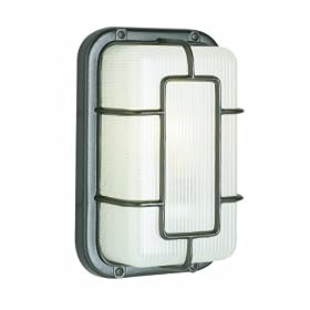 Trans Globe Lighting 41101 SAL 10-Inch 1-Light Outdoor Bulkhead, Satin Aluminum by Trans Globe Lighting