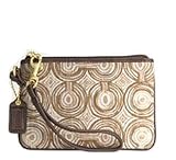 Coach Signature Audrey Swirl Wristlet Bag Wallet Case for Ipod 45418 Brown