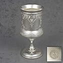 Water Goblet by Derby Silver Co., Silverplate Easthetic Design