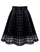 Face N Face Women's Chiffon High Waist Zipper Midi Pleated A Line Tulle Skirts