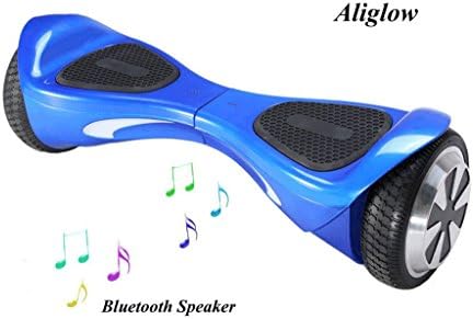 Aliglow, Two Wheel Self Balancing Scooter Balance Motion 6.5" with Double Bluetooth Speaker ( Blue )